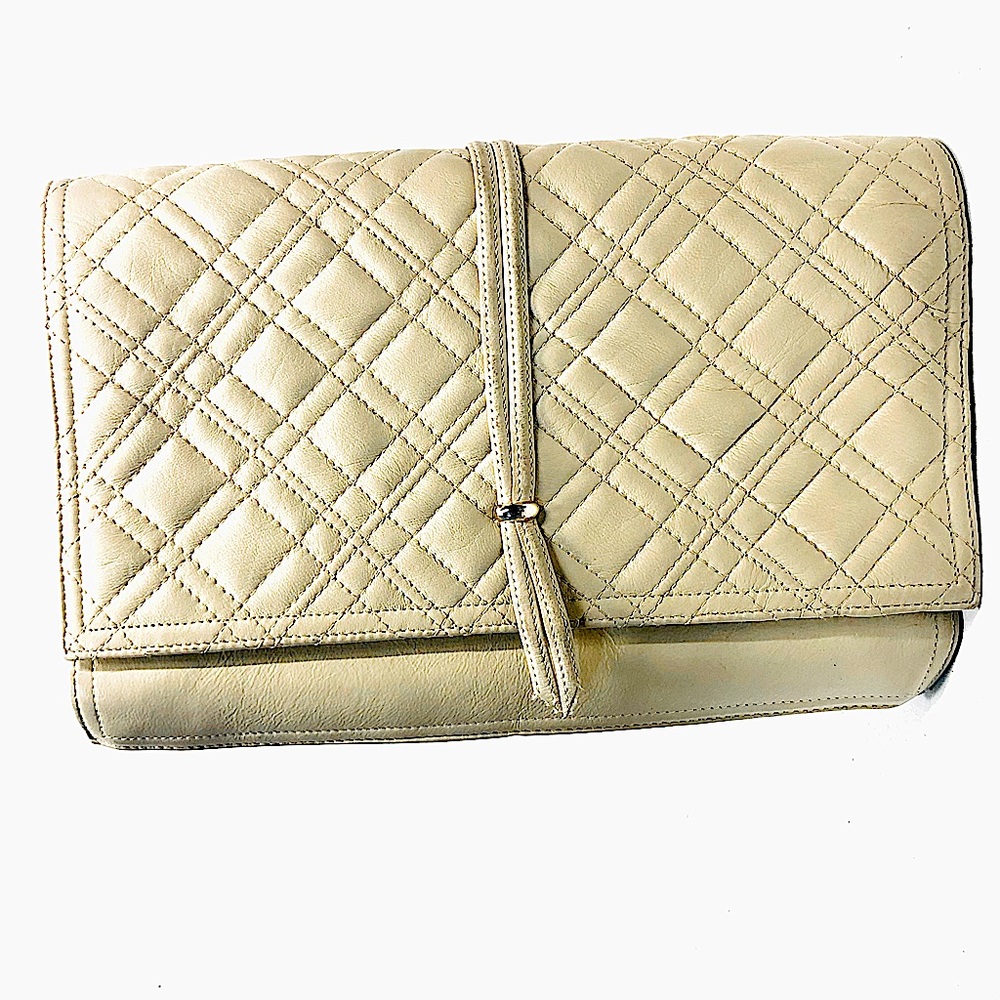 Morris Moskowitz Bergdorf Goodman Vintage Quilted Leather Clutch Evening Bag